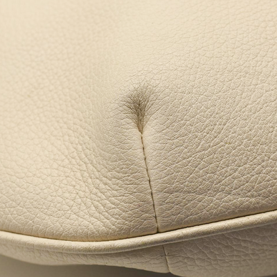 Gucci Grained Calfskin Logo Half Moon Hobo White