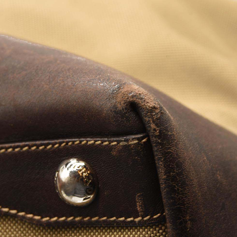 Prada Jacquard Logo Canvas Hobo Brown