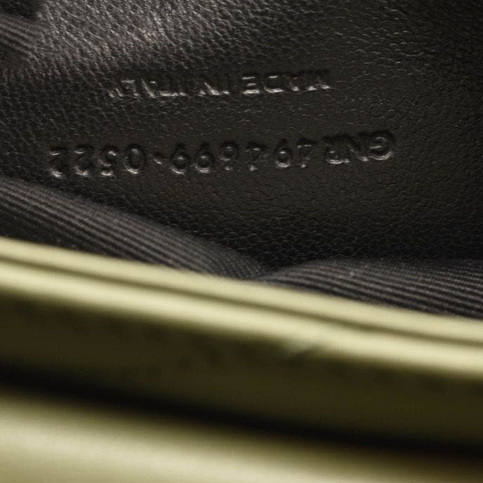 NEW $2990 SAINT LAURENT Calfskin Y Quilted Monogram Small Loulou Chain Satchel Green