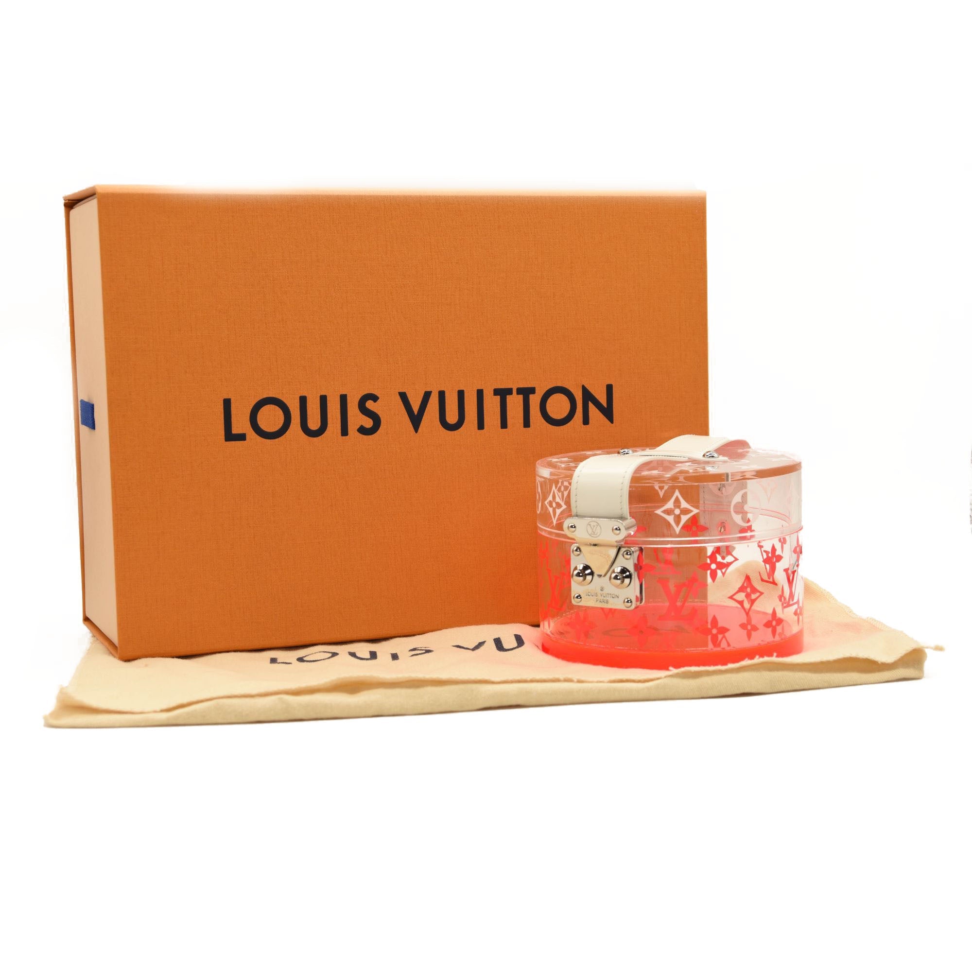 Louis Vuitton Clear, Pattern Print Monogram Plexiglass Scott Box