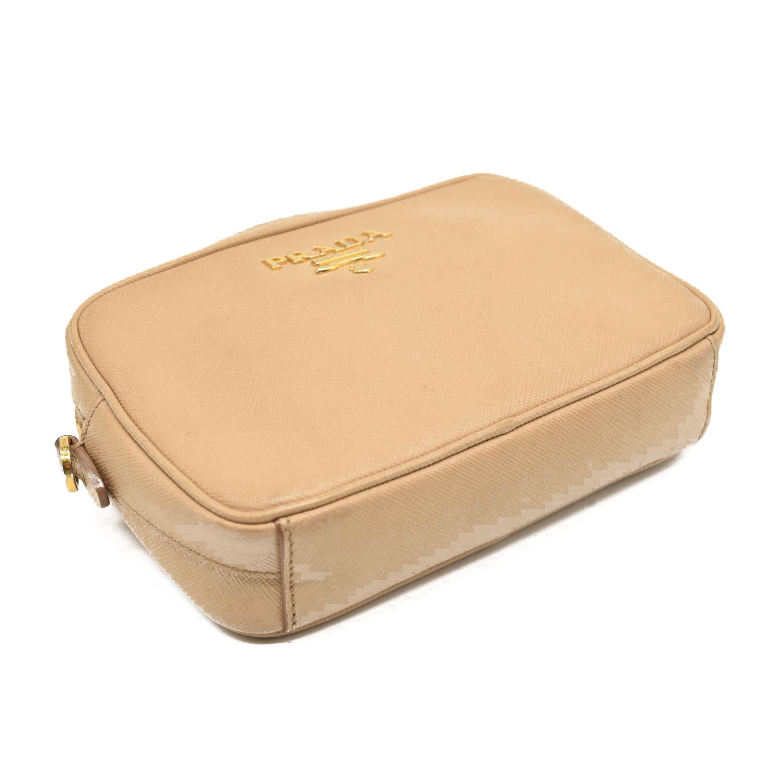 Prada Saffiano Mini Camera Crossbody Beige