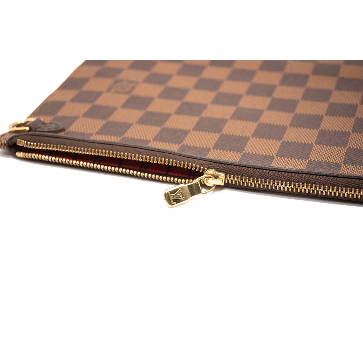 USED Louis Vuitton Damier Ebene Neverfull PM Pochette