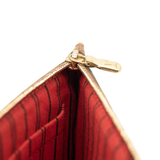 USED Louis Vuitton Damier Ebene Neverfull PM Pochette