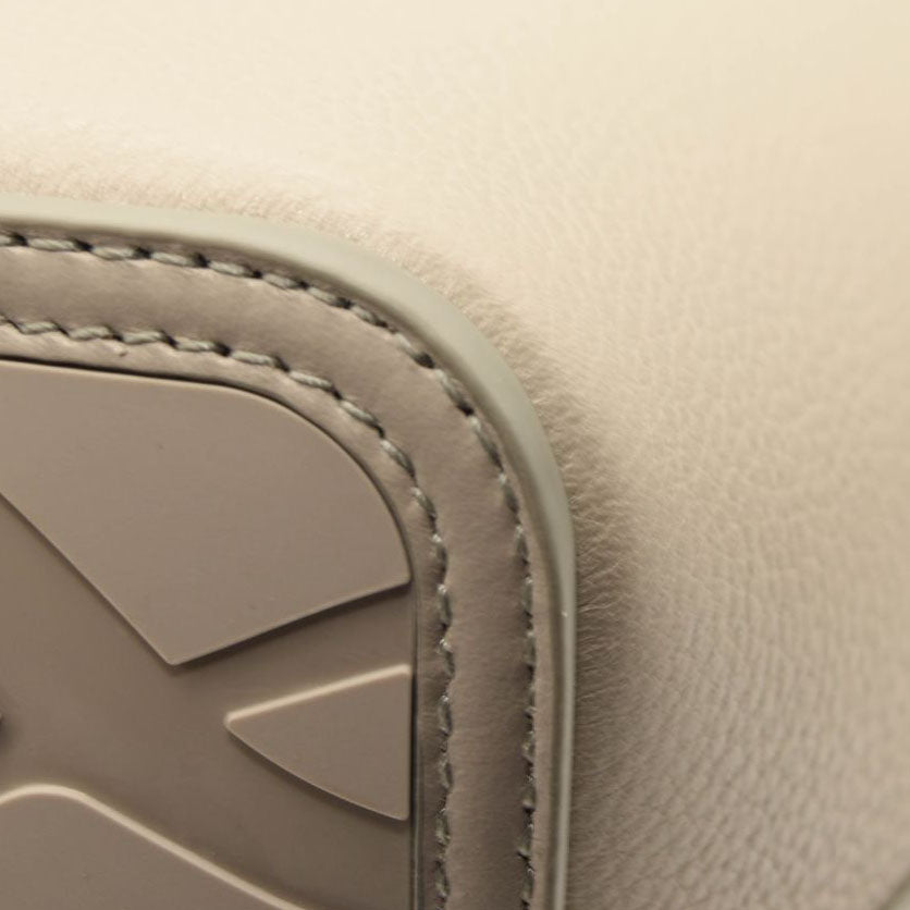 NEW $1990 CHRISTIAN LOUBOUTIN CABATA STUDDED LEATHER TOTE GOOSE GREY