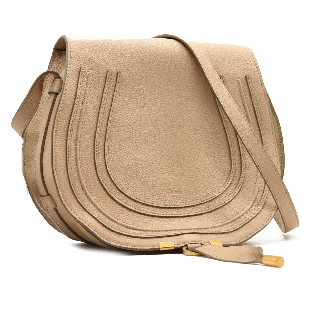 NEW $1890 CHLOE Marcie Shoulder Bag Beige
