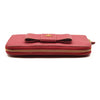 Prada Saffiano Bow Continental Wallet Pink