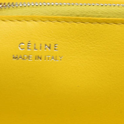 Celine Grained Calfskin Large Zip Around Multifunction Wallet Taupe