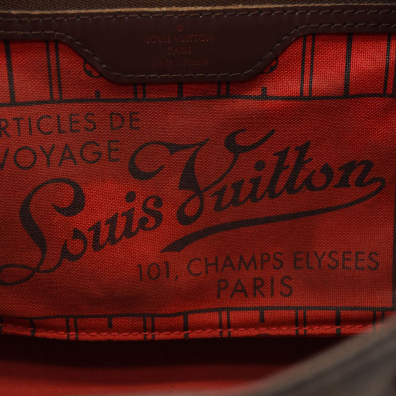 USED 2008 LOUIS VUITTON Damier Ebene Neverfull PM VI4068