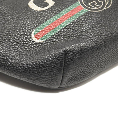 Gucci Grained Calfskin Small Logo Belt Bag Black