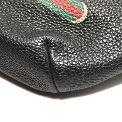Gucci Grained Calfskin Small Logo Belt Bag Black