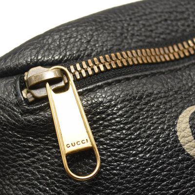 Gucci Grained Calfskin Small Logo Belt Bag Black