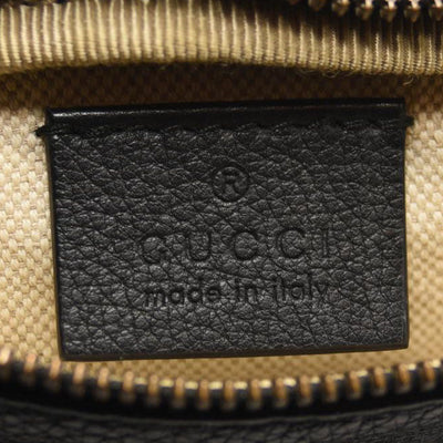 Gucci Grained Calfskin Small Logo Belt Bag Black