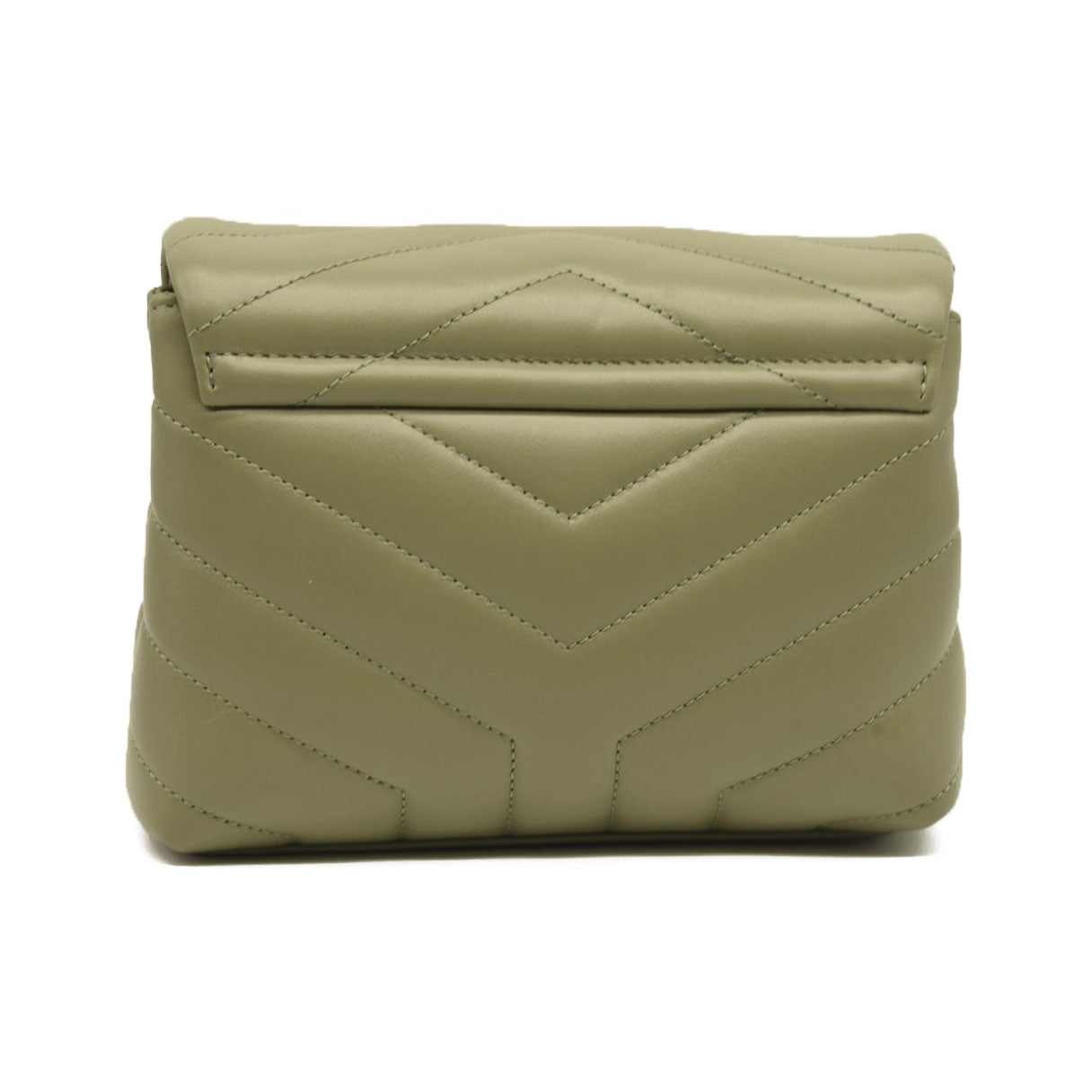 NEW Saint Laurent Toy Loulou Strap Bag in Quilted Y Shoulder Bag Sage Green