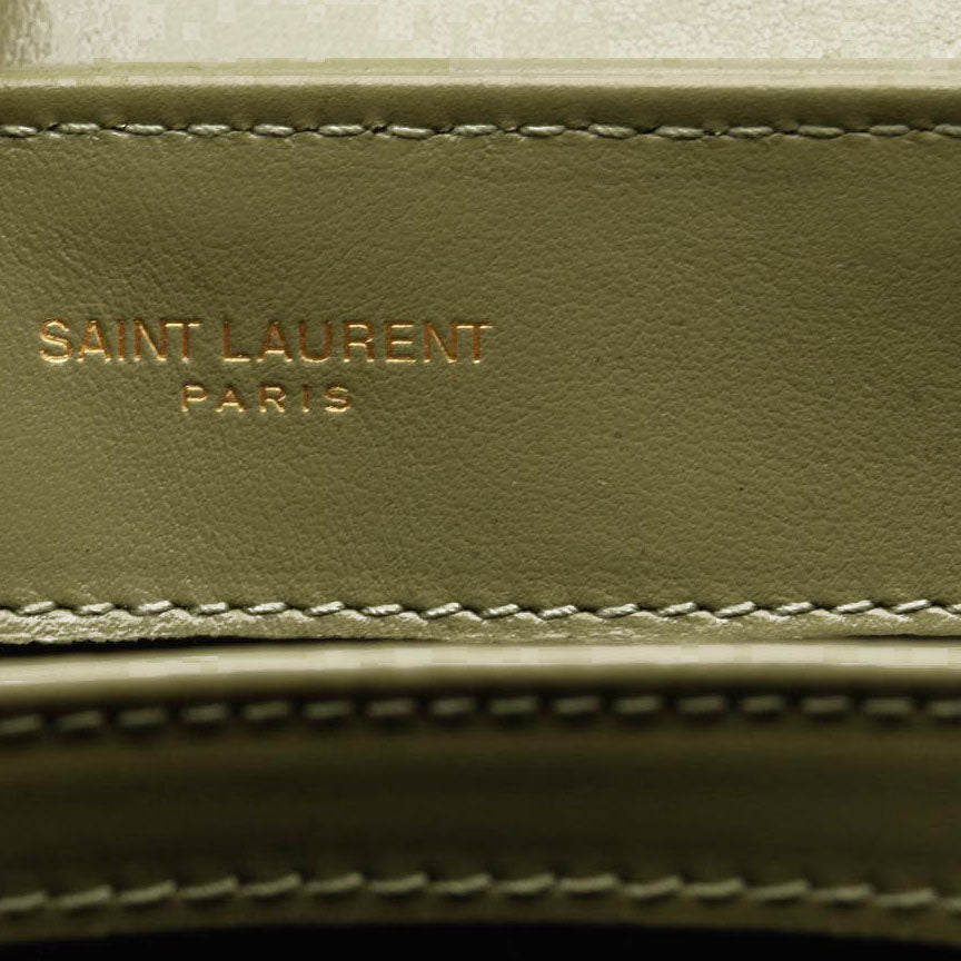 NEW Saint Laurent Toy Loulou Strap Bag in Quilted Y Shoulder Bag Sage Green