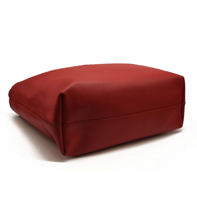 USED Saint Laurent Calfskin Large Shopping Tote Red