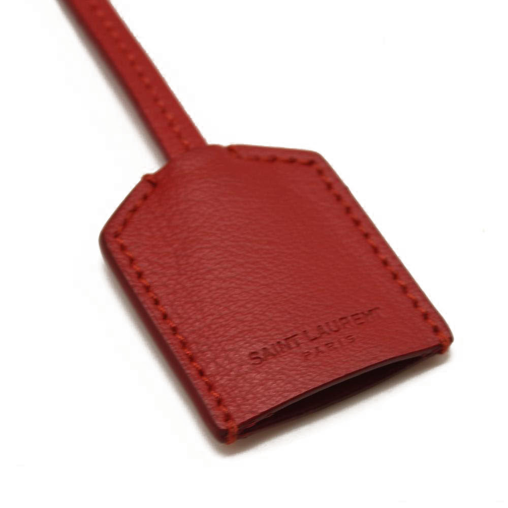 USED Saint Laurent Calfskin Large Shopping Tote Red