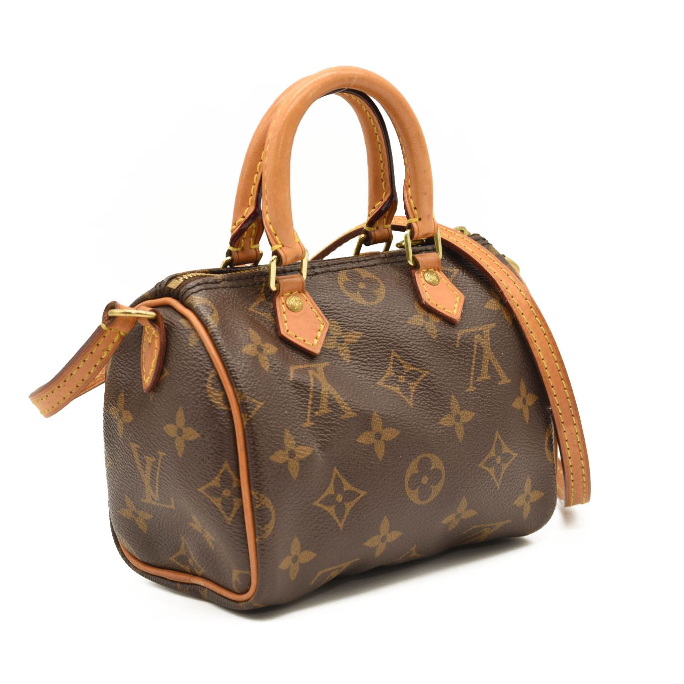 USED $1760 LOUIS VUITTON Monogram Nano Speedy