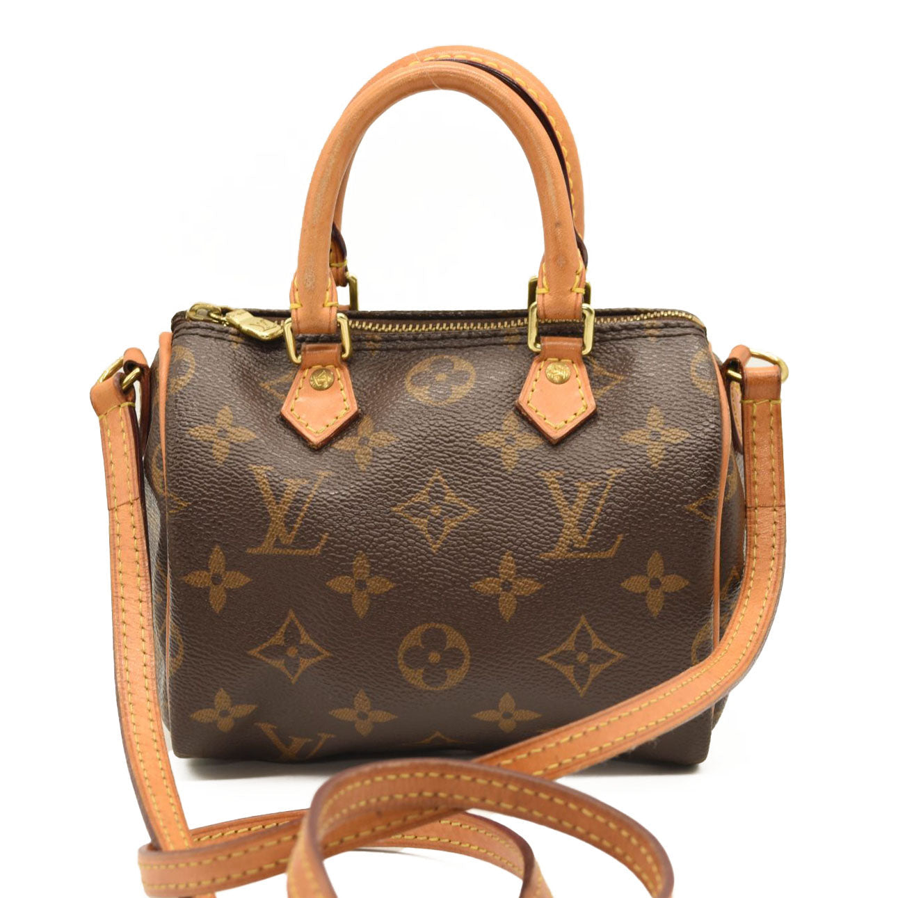 USED $1760 LOUIS VUITTON Monogram Nano Speedy