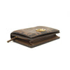 Fendi Vitello Soft F is Fendi Bi-Color FF 1974 Embossed Compact Wallet Maya Black
