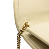 $1200 GUCCI Textured Calfskin Web Mini Rajah Slim Flap Shoulder Bag Mystic White