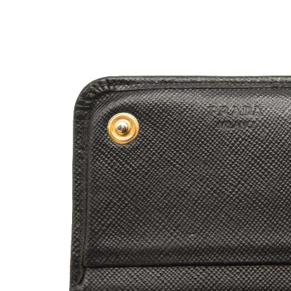 Prada Saffiano Bow Continental Wallet Black