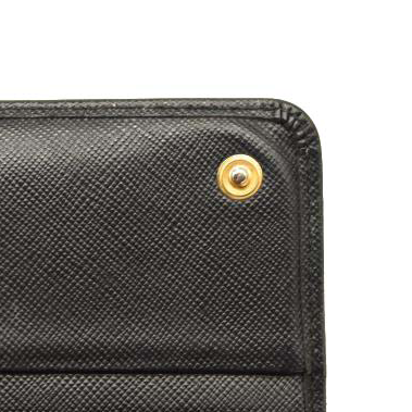 Prada Saffiano Bow Continental Wallet Black