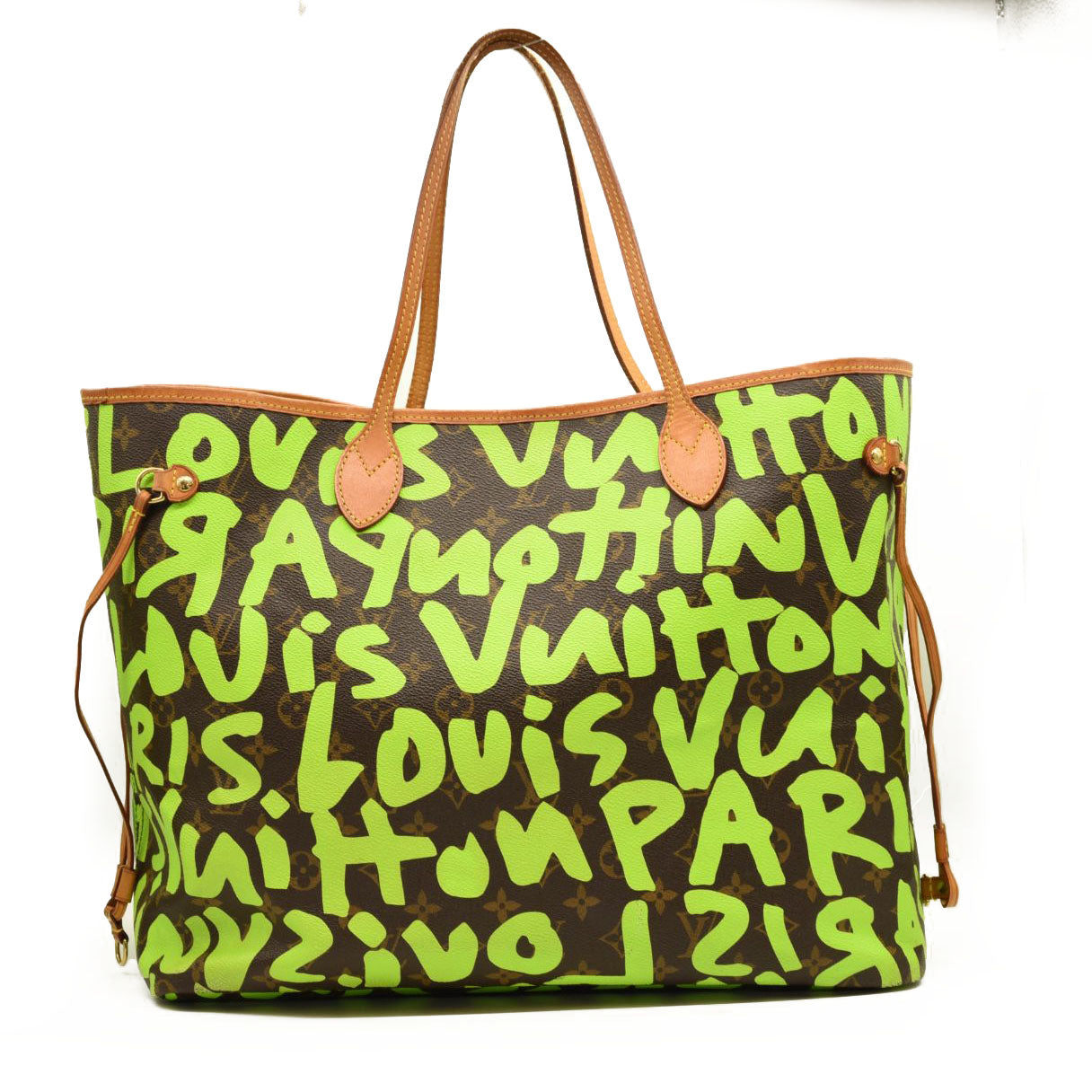 LOUIS VUITTON Monogram Graffiti Neverfull GM Green
