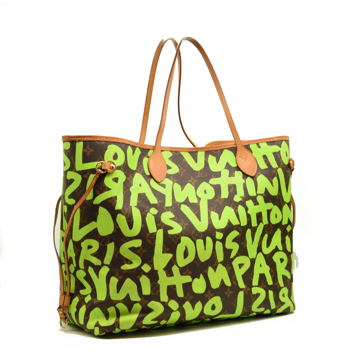 LOUIS VUITTON Monogram Graffiti Neverfull GM Green