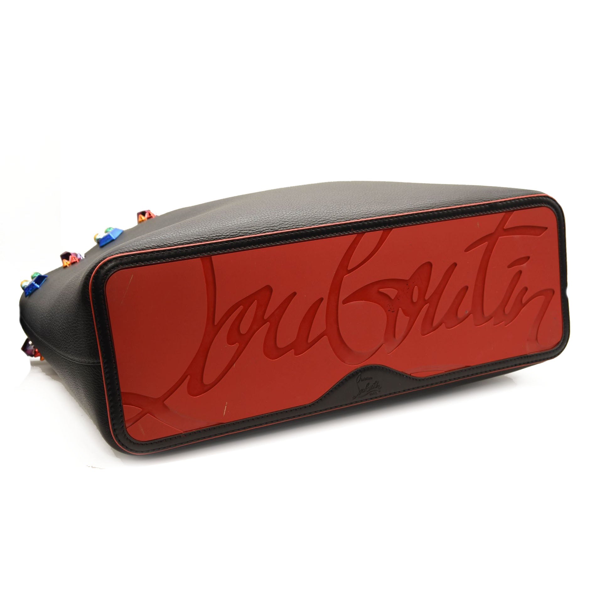 NEW $1990 Christian Louboutin Cabata Spikes Empire Calfskin Tote