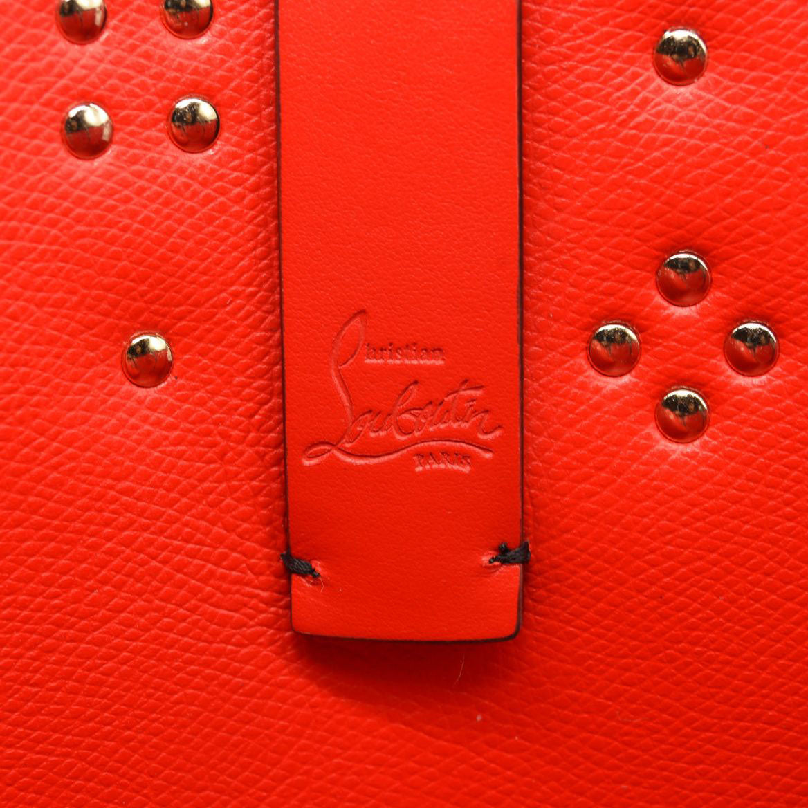 NEW $1990 Christian Louboutin Cabata Spikes Empire Calfskin Tote