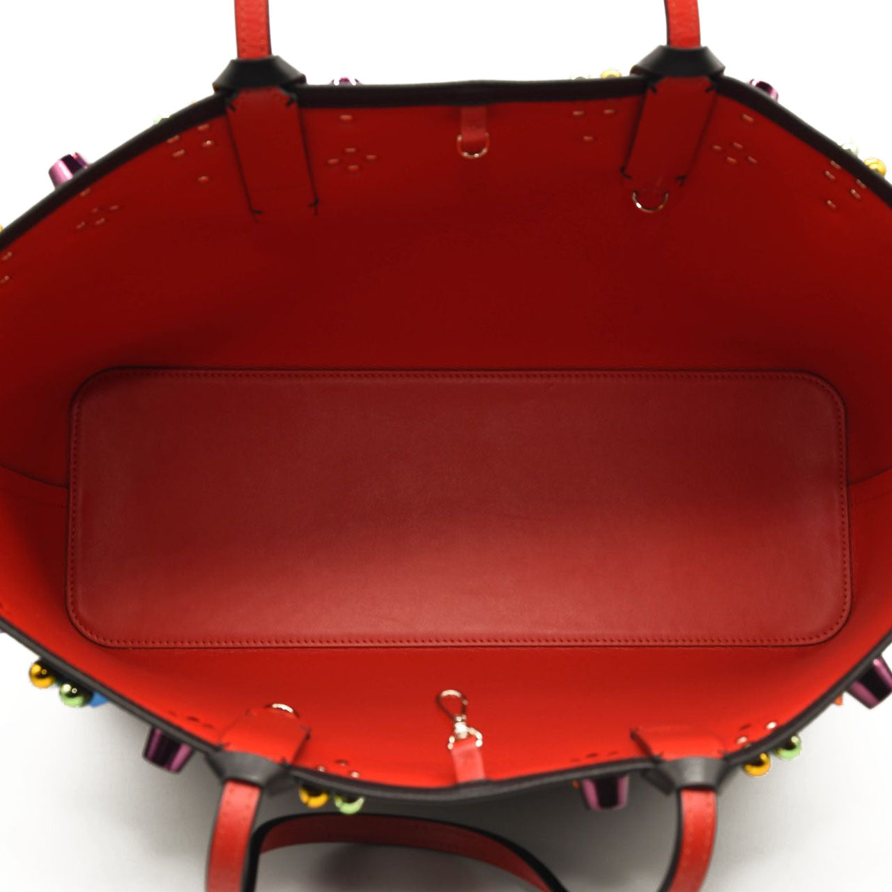 NEW $1990 Christian Louboutin Cabata Spikes Empire Calfskin Tote
