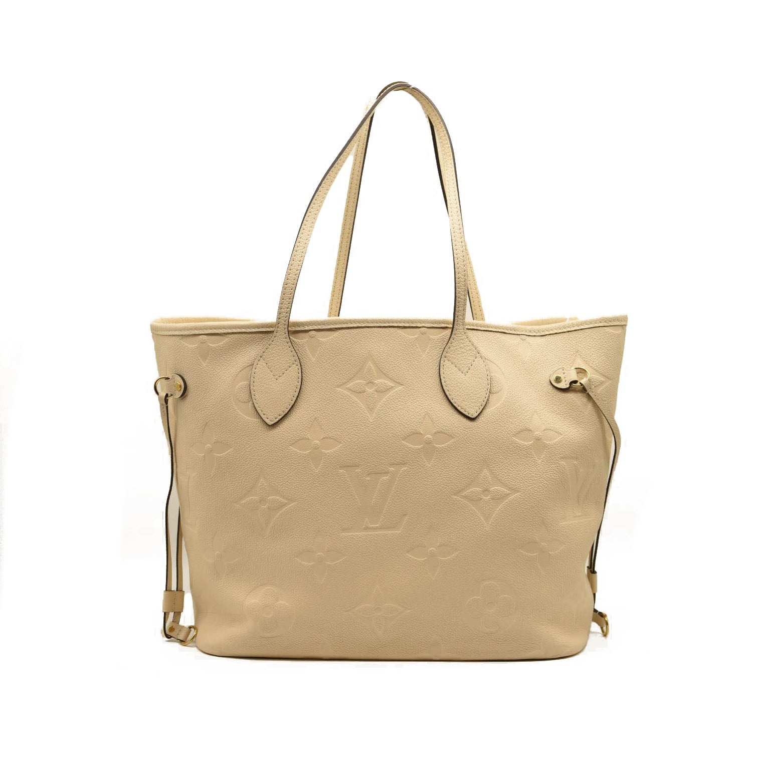 LOUIS VUITTON Empreinte Monogram Giant Neverfull MM Cream