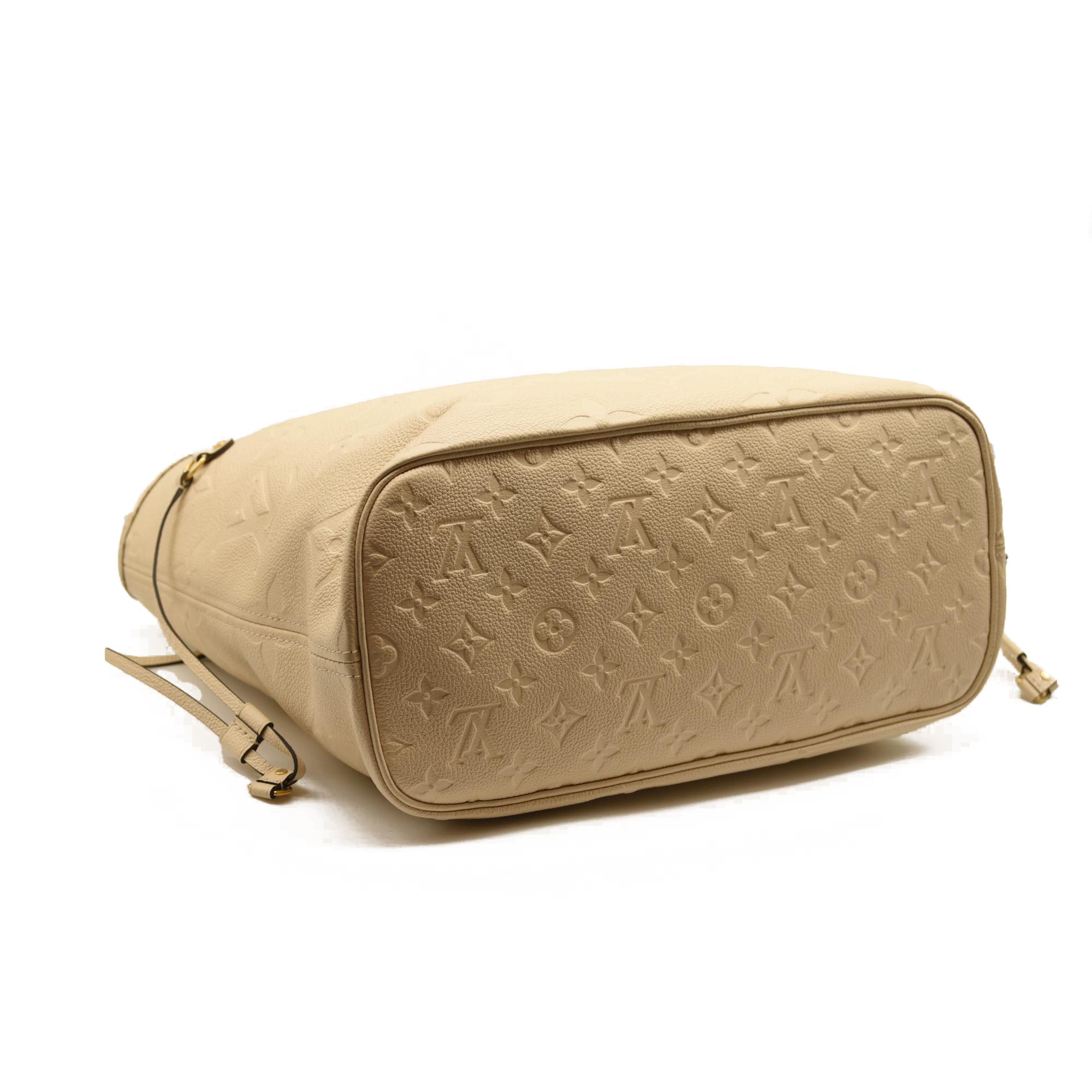 LOUIS VUITTON Empreinte Monogram Giant Neverfull MM Cream
