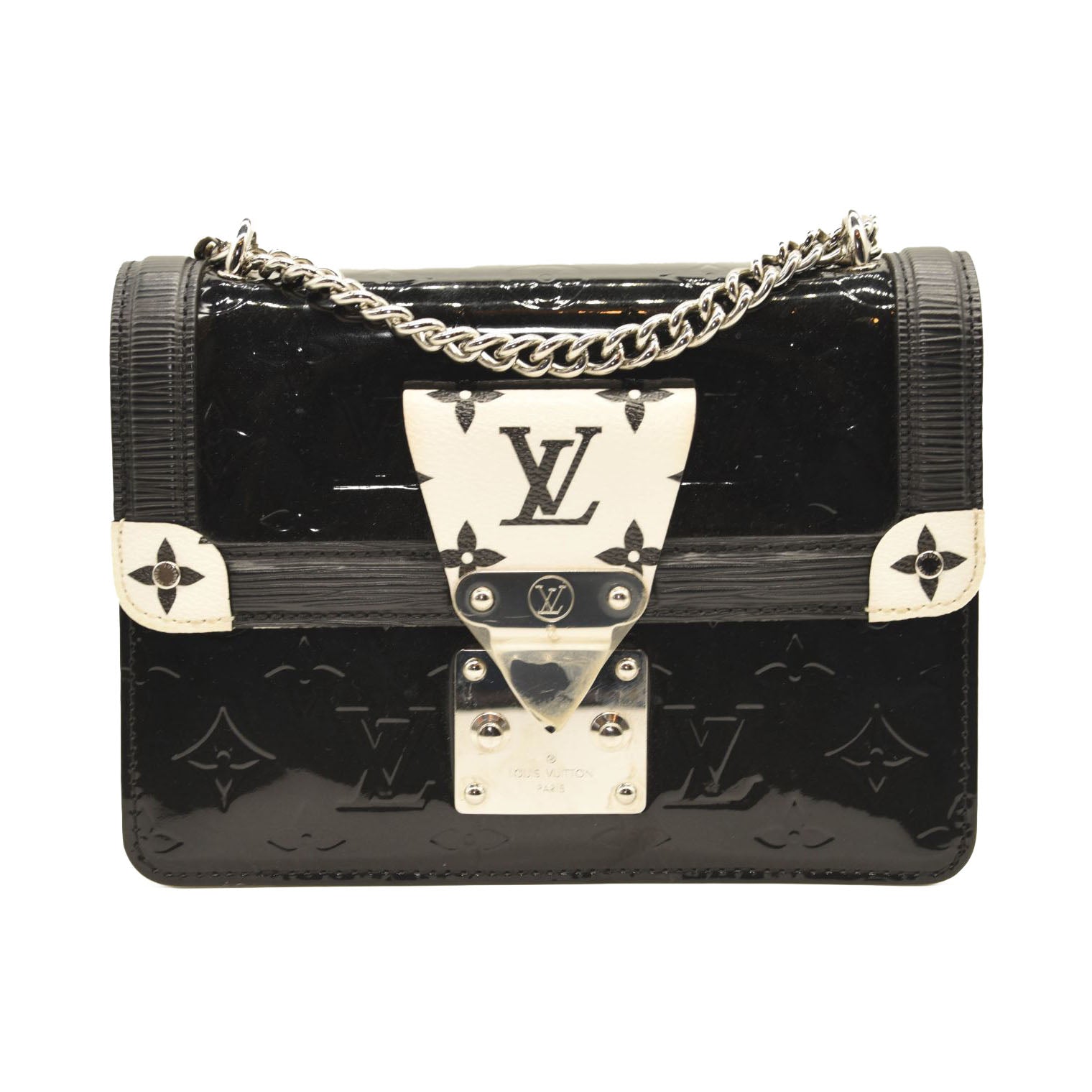 Louis Vuitton Monogram Vernis Wynwood Black Leather Patent leather