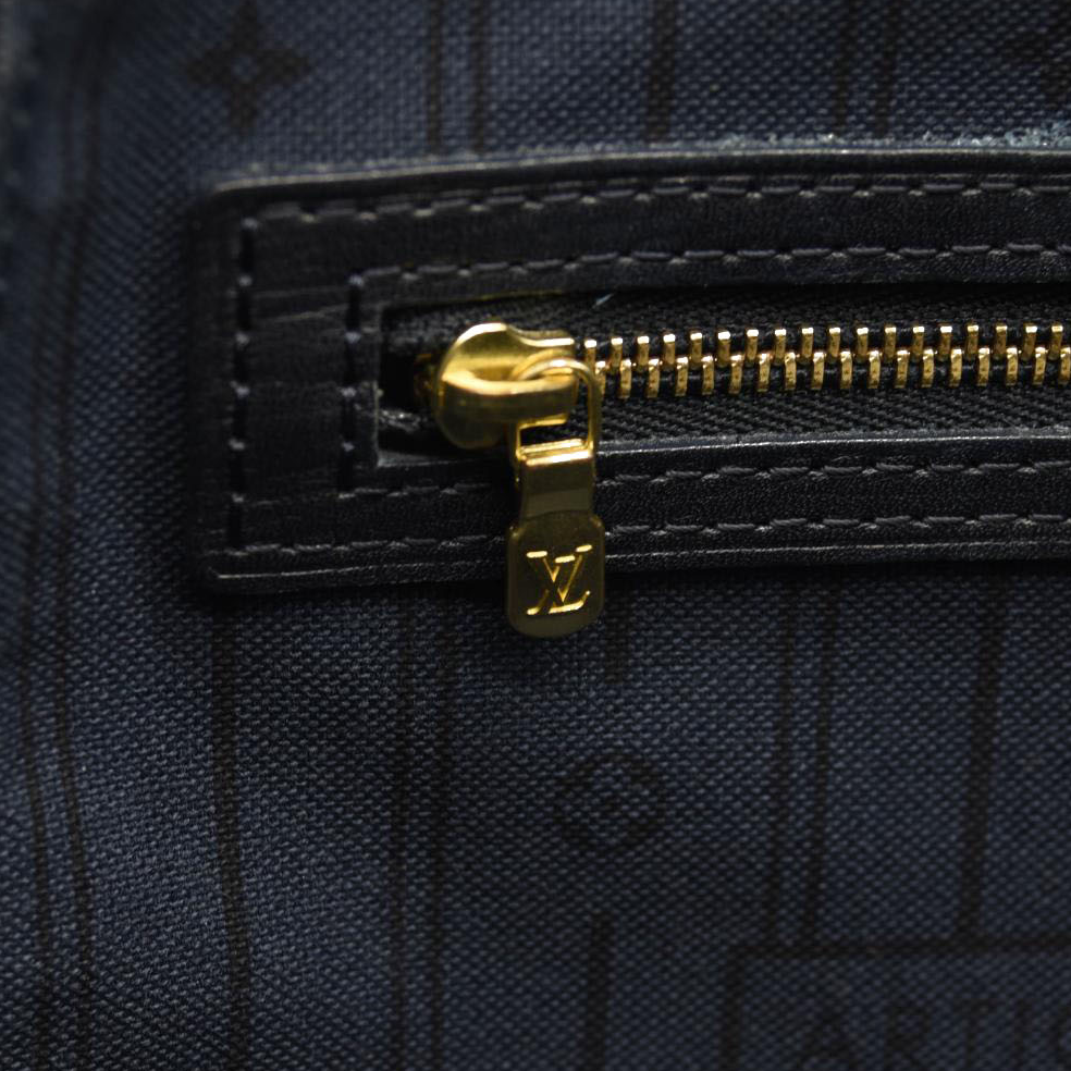 USED Louis Vuitton Monogram Idylle Neverfull MM Encre