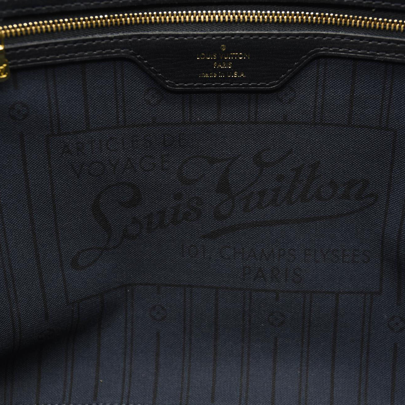 USED Louis Vuitton Monogram Idylle Neverfull MM Encre