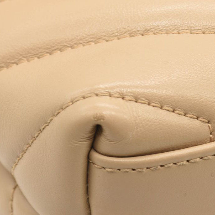 SAINT LAURENT Calfskin Y Quilted Monogram Toy Loulou Crossbody Bag Dark Beige