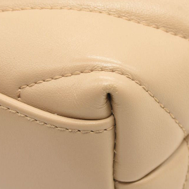 SAINT LAURENT Calfskin Y Quilted Monogram Toy Loulou Crossbody Bag Dark Beige