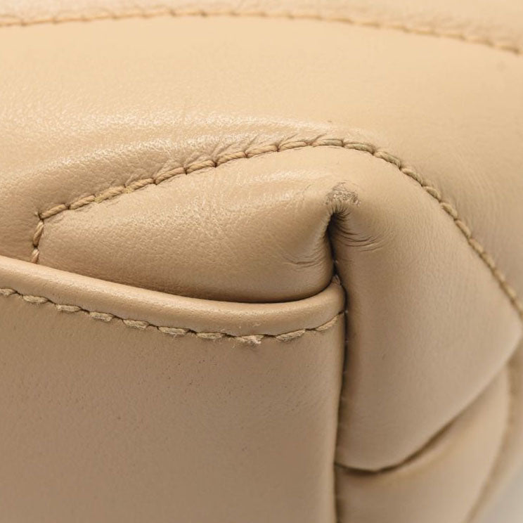 SAINT LAURENT Calfskin Y Quilted Monogram Toy Loulou Crossbody Bag Dark Beige