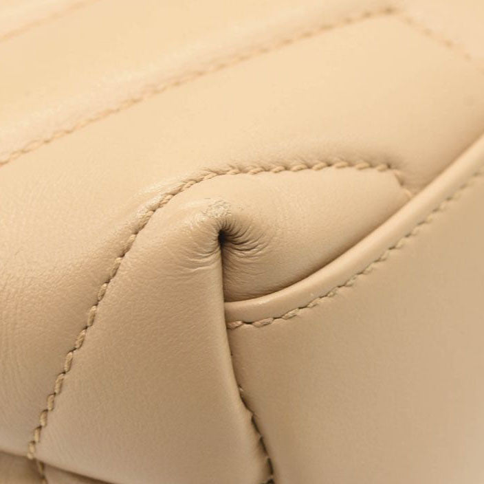 SAINT LAURENT Calfskin Y Quilted Monogram Toy Loulou Crossbody Bag Dark Beige