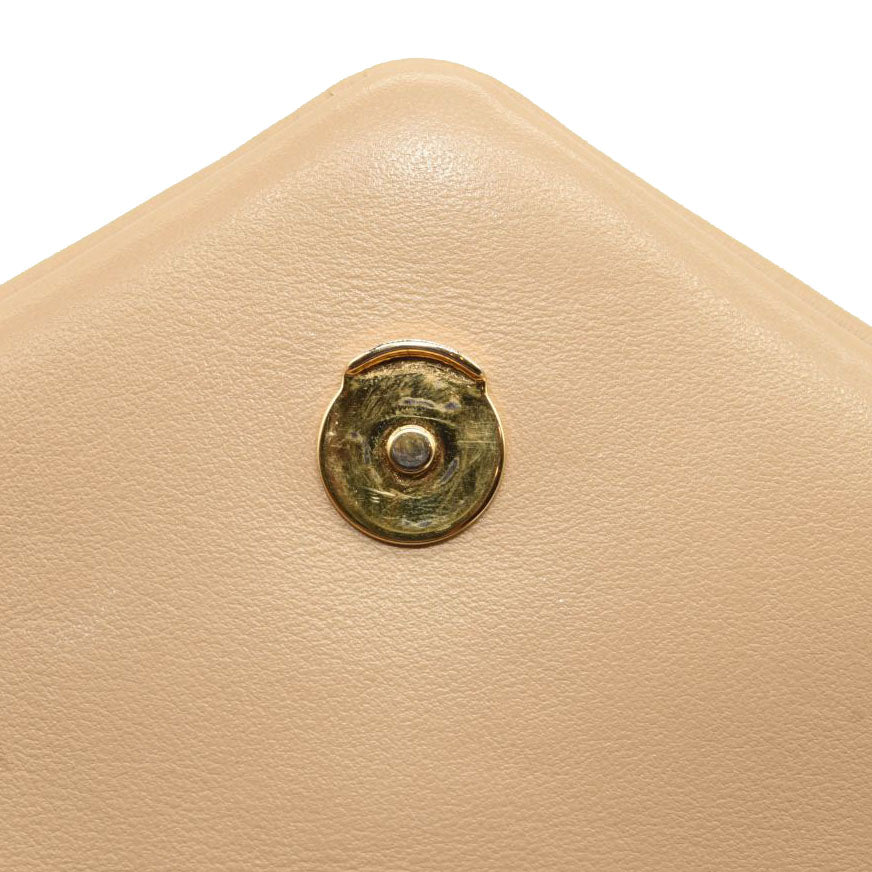 SAINT LAURENT Calfskin Y Quilted Monogram Toy Loulou Crossbody Bag Dark Beige