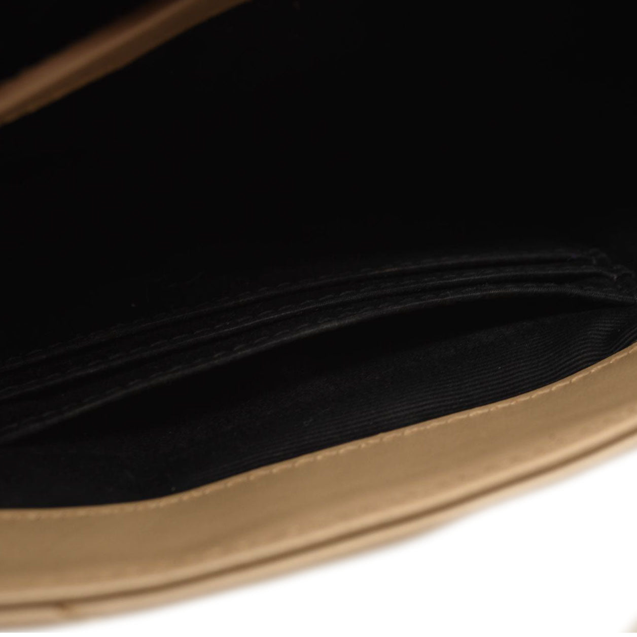 SAINT LAURENT Calfskin Y Quilted Monogram Toy Loulou Crossbody Bag Dark Beige