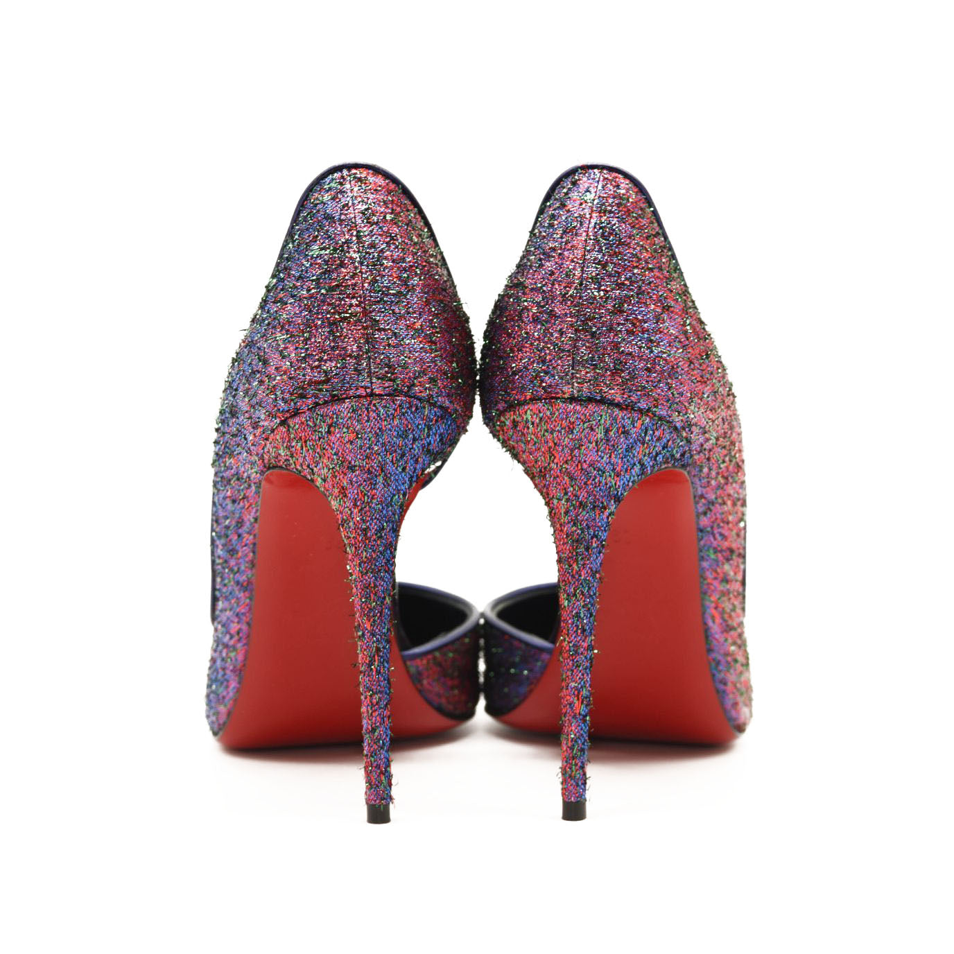 NEW CHRISTIAN LOUBOUTIN Hot Chick 100 Lurex pumps EU 39