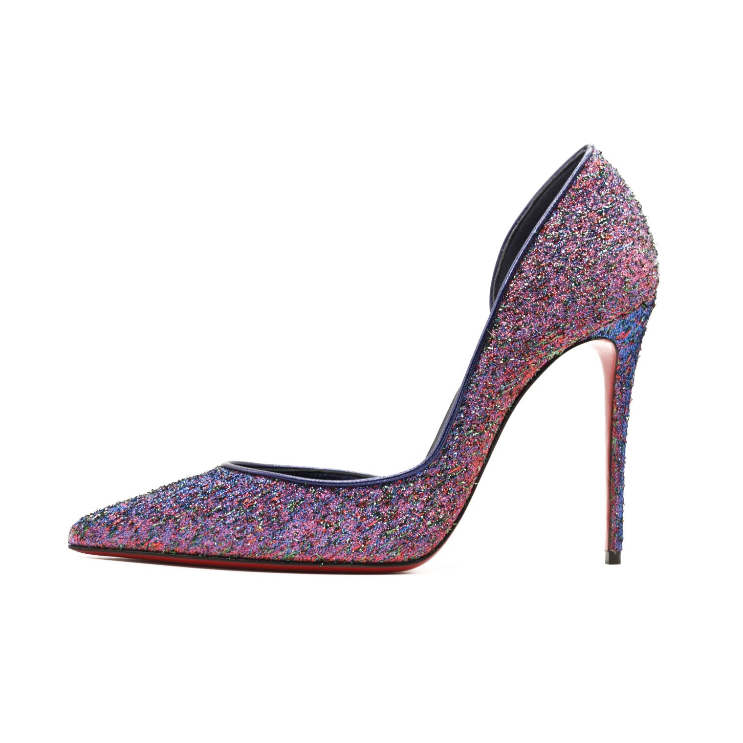 NEW CHRISTIAN LOUBOUTIN Hot Chick 100 Lurex pumps EU 39