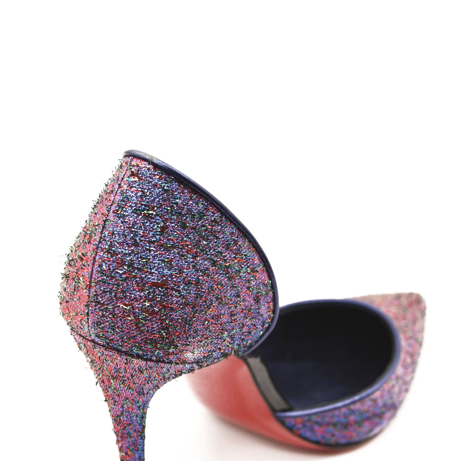 NEW CHRISTIAN LOUBOUTIN Hot Chick 100 Lurex pumps EU 39