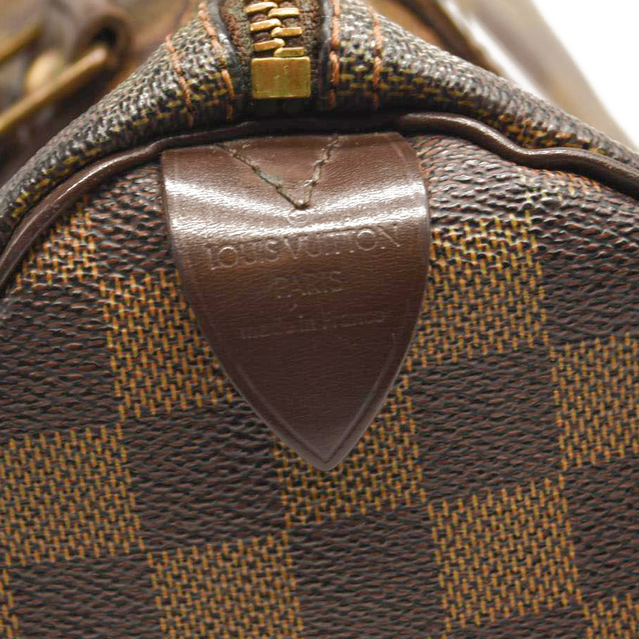 Louis Vuitton Speedy Damier Ebene 25 Brown Canvas Satchel SP0097