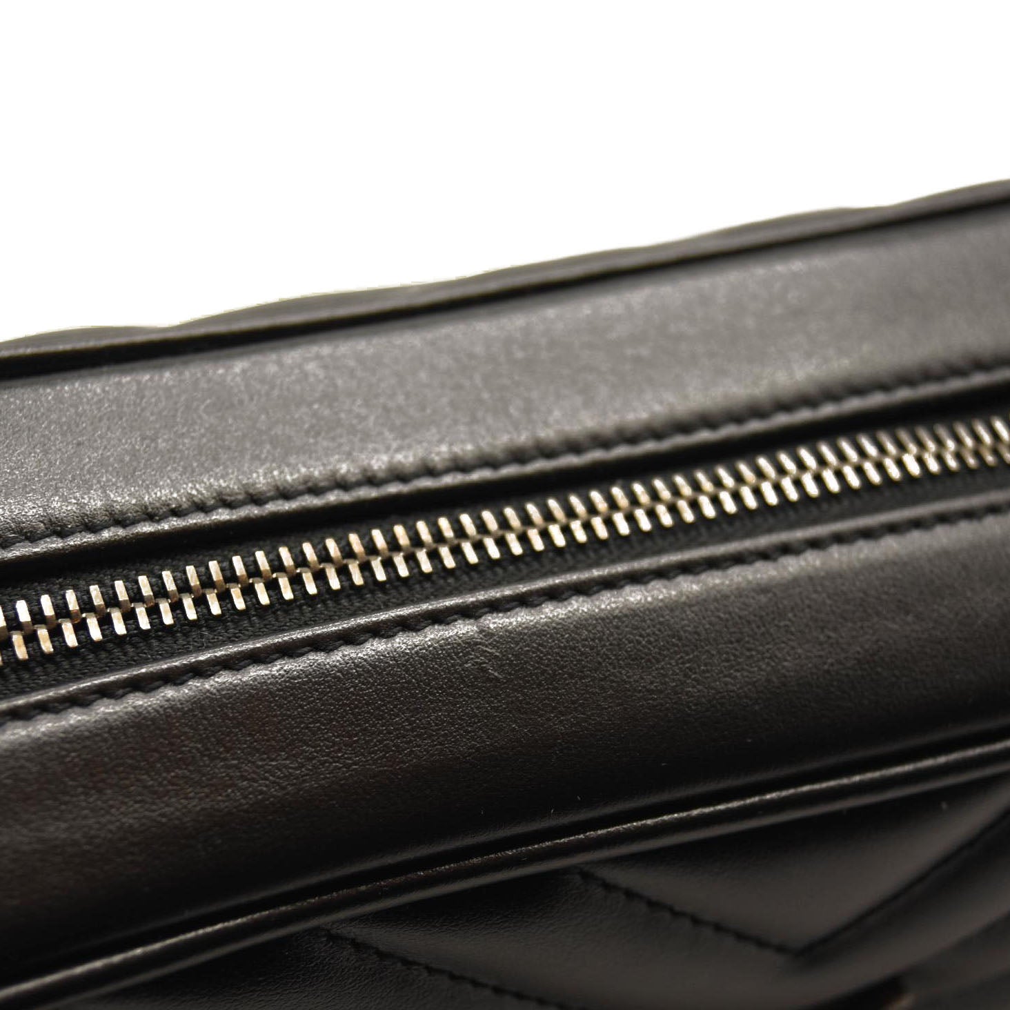 NEW SAINT LAURENT Calfskin Matelasse Monogram Lou Camera Bag Black