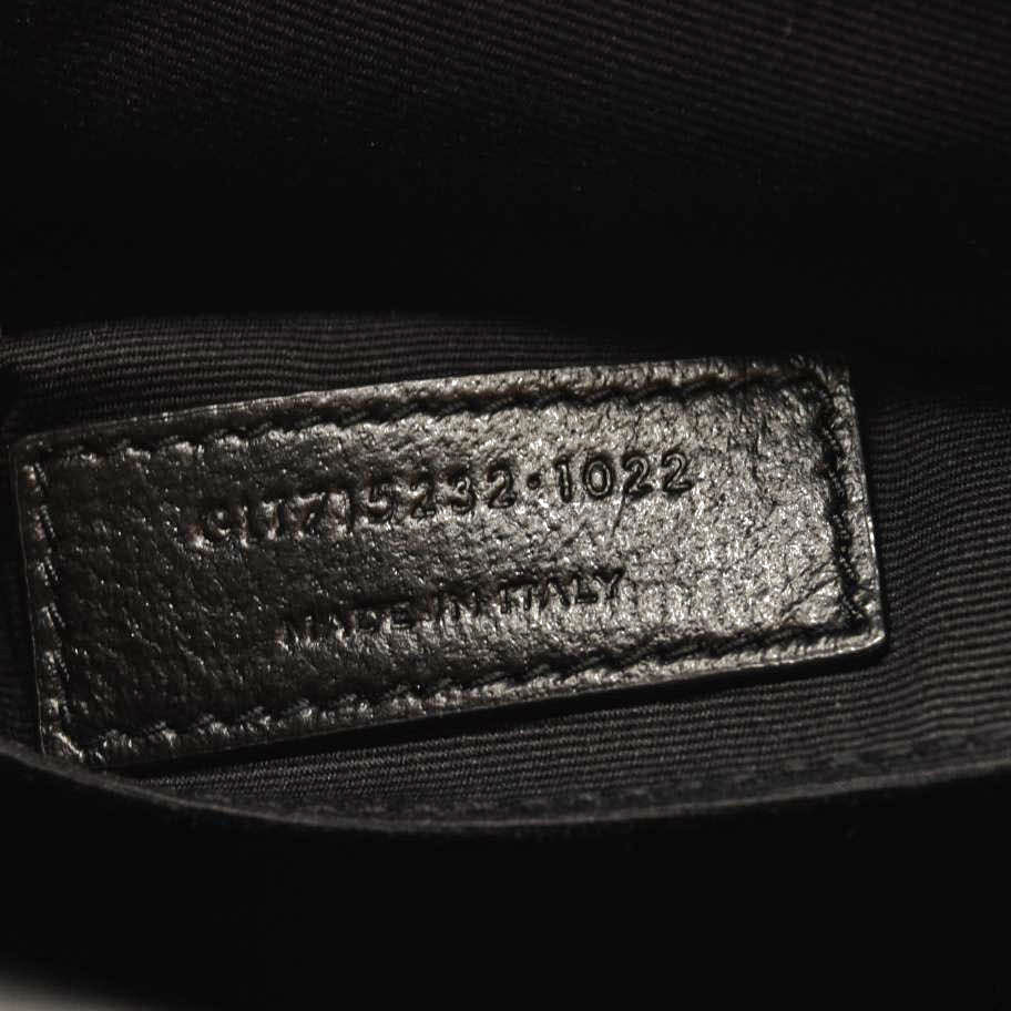 NEW SAINT LAURENT Calfskin Matelasse Monogram Lou Camera Bag Black