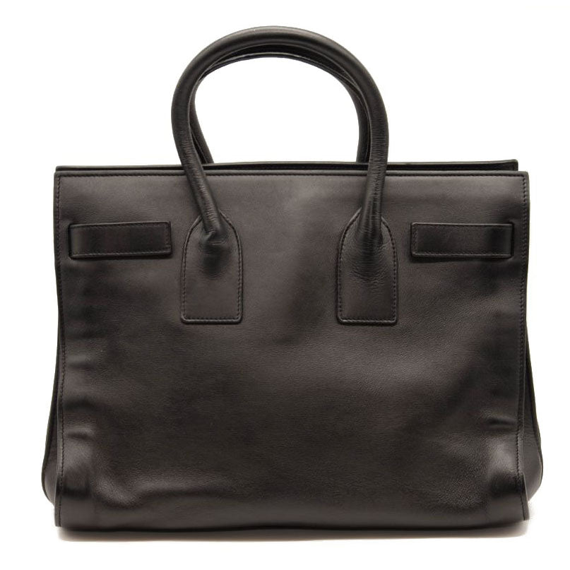 USED Saint Laurent Calfskin Small Sac De Jour Black