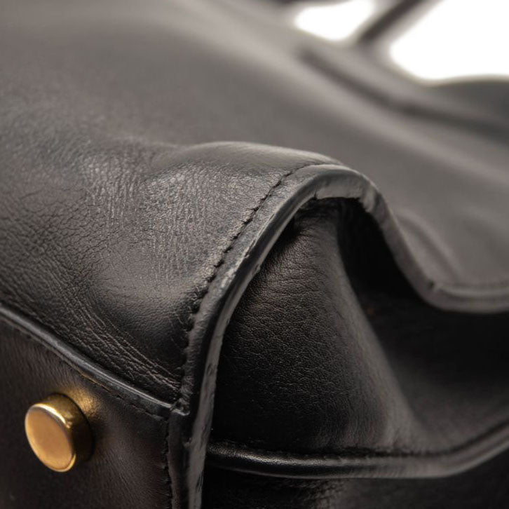 USED Saint Laurent Calfskin Small Sac De Jour Black